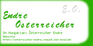endre osterreicher business card
