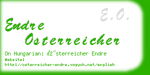 endre osterreicher business card